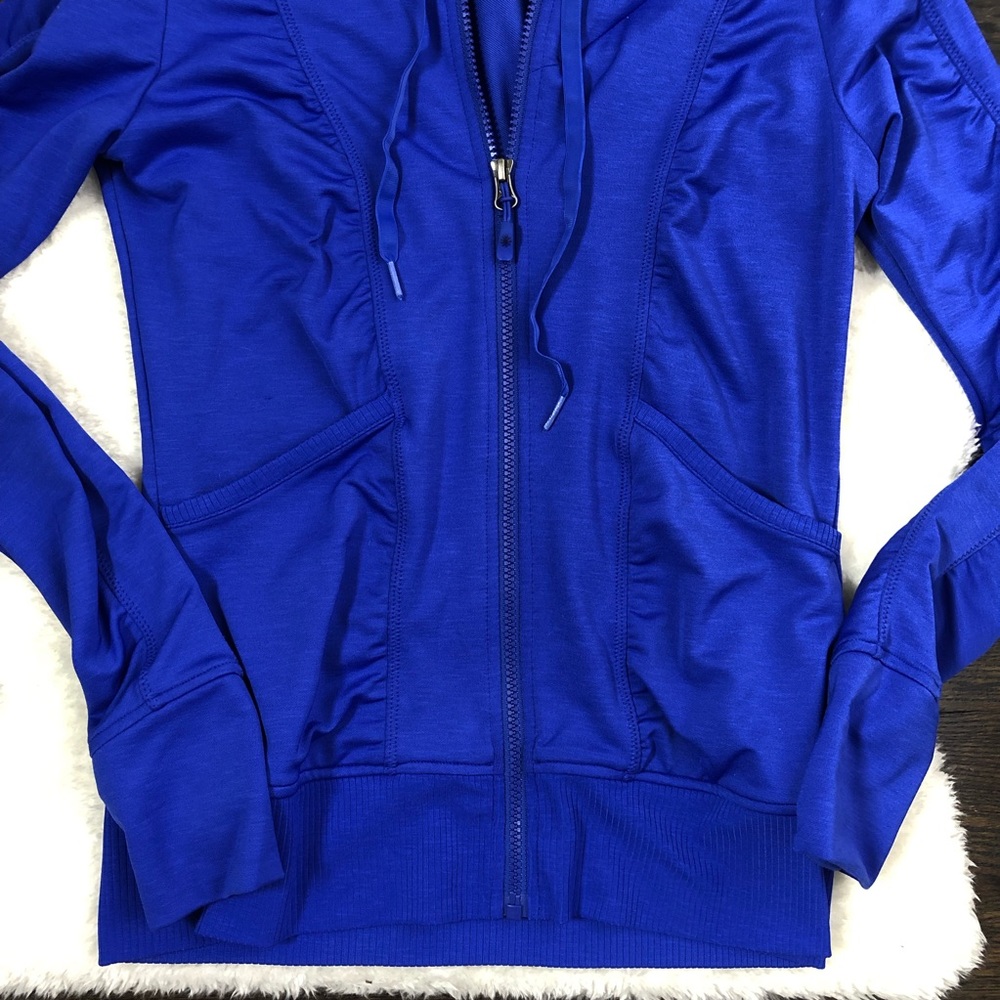 Athleta Royal Blue Zip Up Hooded Jacket - Picture 2 of 8